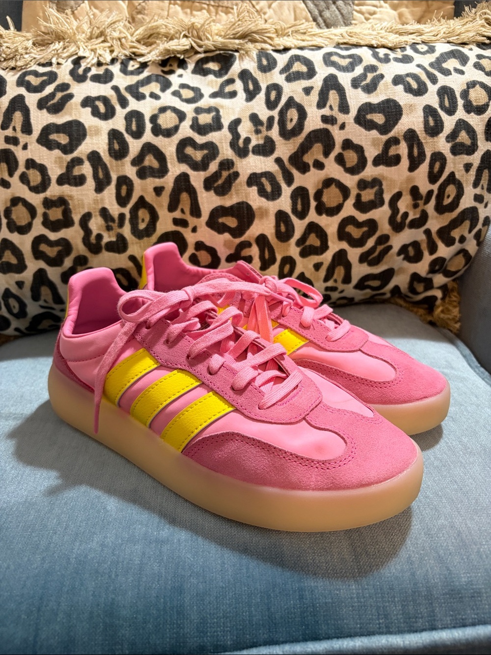 adidas Barreda Decode sneakers in pink and yellow